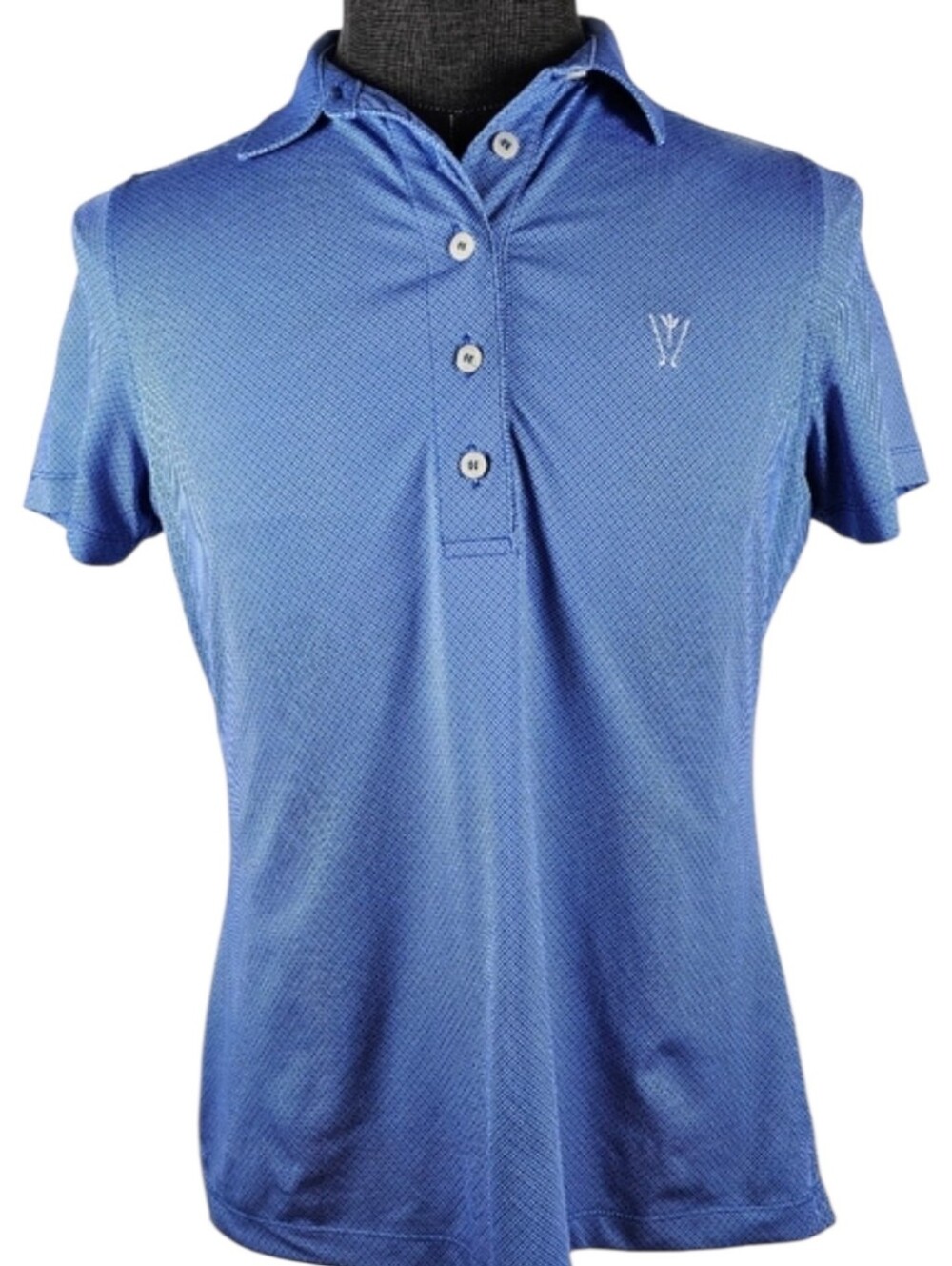 Turtleson Women's Performance Poly Blend Blue Short Sleeve Golf Polo Size M